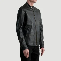 Zen Black Leather Biker Jacket
