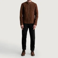 Zen Brown Suede Biker Jacket