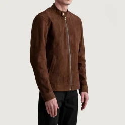 Zen Brown Suede Biker Jacket