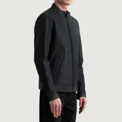 Zen Matte Black Leather Biker Jacket