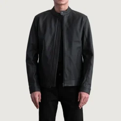 Zen Matte Black Leather Biker Jacket