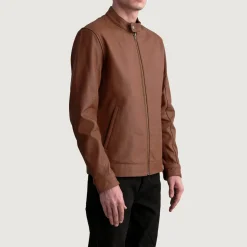 Zen Matte Brown Leather Biker Jacket