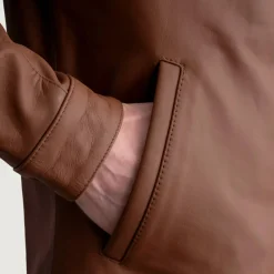 Zen Matte Brown Leather Biker Jacket